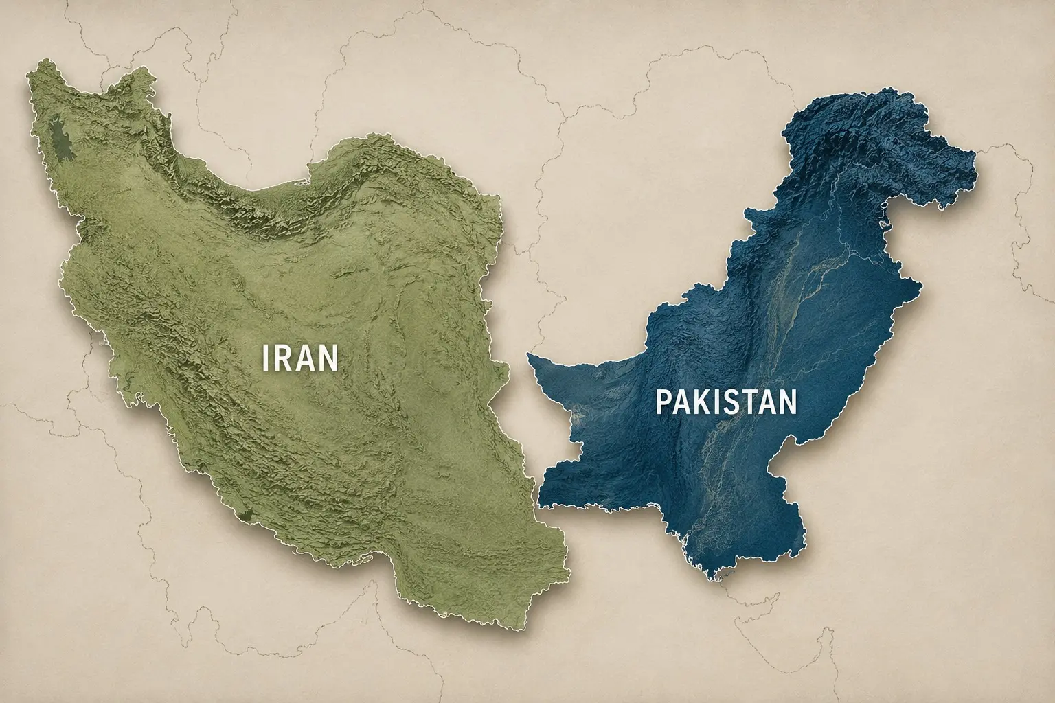 Emergency evacuation support map from Iran through a regional evacuation corridor